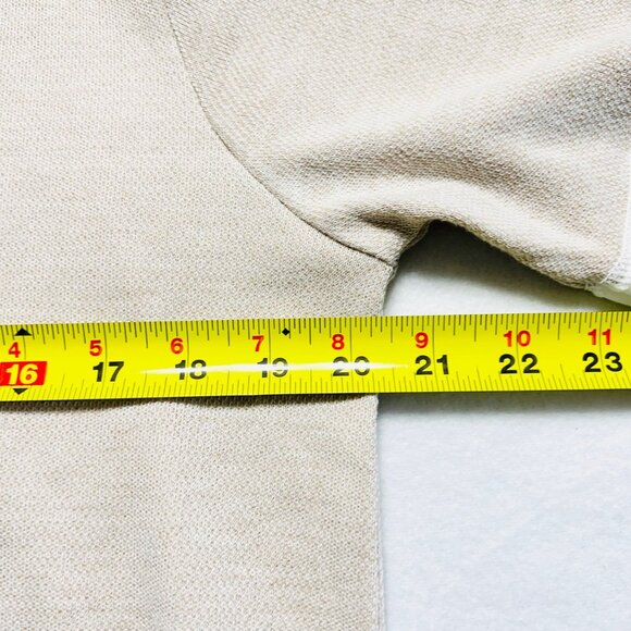 Buffalo David Bitton Men Pullover Short Sleeve Jute Mix Tan Knit Polo Large NWT - Picture 8 of 9